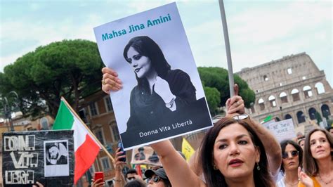 Activists in Europe mark the anniversary of Mahsa Amini’s death in police custody in Iran